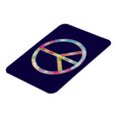 Farbiges Friedenszeichen Magnet (Linke Seite)