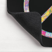 Farbiges Friedenszeichen Mousepad (Ecke)