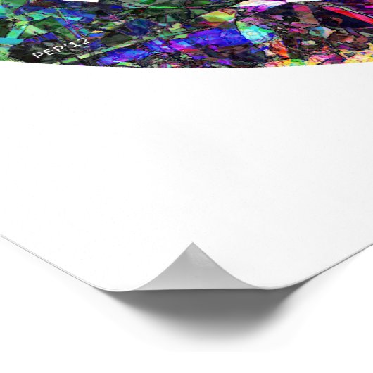 Farbiges Friedenszeichen Poster (Ecke)