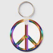 farbiges Friedenszeichen Schlüsselanhänger (Vorderseite)
