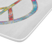 Farbiges Friedenszeichen Schneidebrett (Ecke)