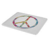 Farbiges Friedenszeichen Schneidebrett (Ecke)