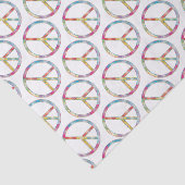 Farbiges Friedenszeichen Seidenpapier (Ausschnitt)