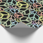 Farbiges Friedenszeichen-Wrap-Papier Geschenkpapier (Ecke)