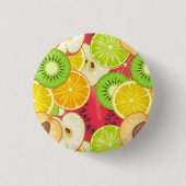 Farbiges Fruchtmuster Button (Vorderseite)