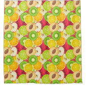 Farbiges Fruchtmuster Duschvorhang (Vorderseite)