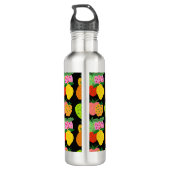 Farbiges Fruchtmuster Edelstahlflasche (Rückseite)