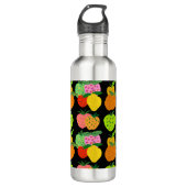 Farbiges Fruchtmuster Edelstahlflasche (Vorderseite)