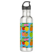 Farbiges Fruchtmuster Edelstahlflasche (Vorderseite)