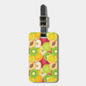 Farbiges Fruchtmuster Gepäckanhänger (Vorderseite vertikal)
