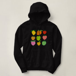 Farbiges Fruchtmuster Hoodie