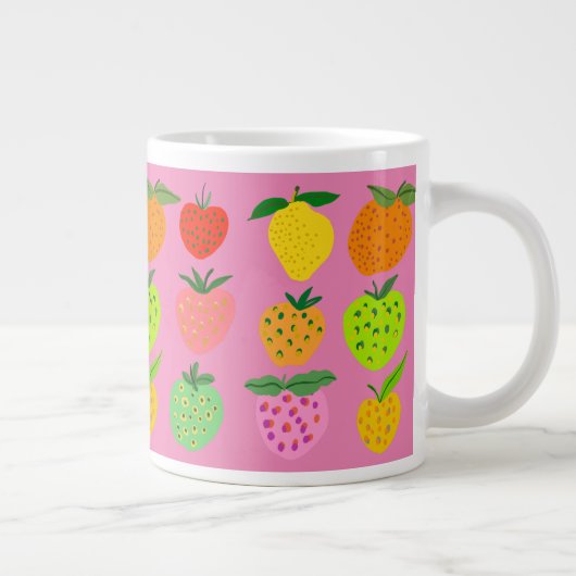 Farbiges Fruchtmuster Jumbo-Tasse (Rechts)