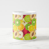 Farbiges Fruchtmuster Jumbo-Tasse (Vorderseite)