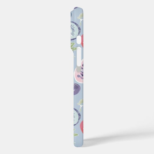 Farbiges Fruchtmuster Monogram Case-Mate iPhone Hülle (Rückseite / Links)