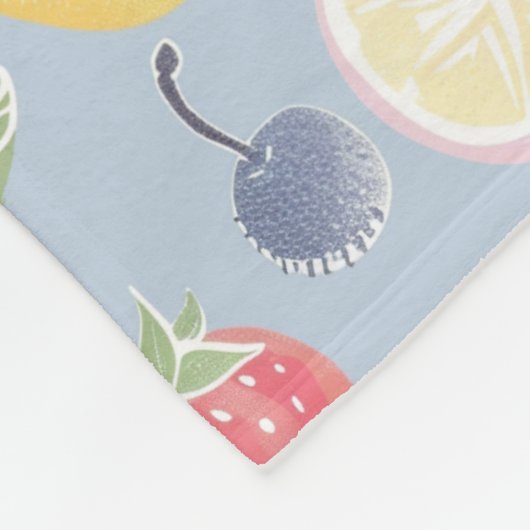 Farbiges Fruchtmuster Monogram Fleecedecke (Ecke)