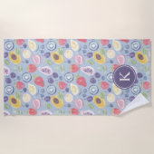 Farbiges Fruchtmuster Monogram Strandtuch (Vorderseite)