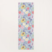 Farbiges Fruchtmuster Monogram Yogamatte (Rückseite)