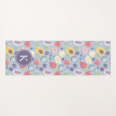 Farbiges Fruchtmuster Monogram Yogamatte (Vorderseite (Horizontal))