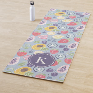 Farbiges Fruchtmuster Monogram Yogamatte