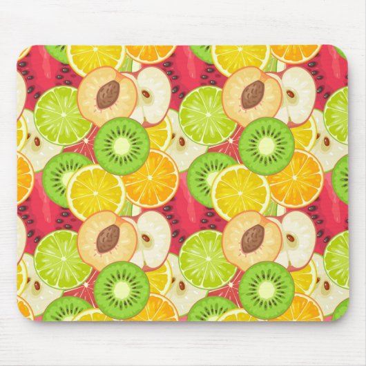 Farbiges Fruchtmuster Mousepad (Vorne)