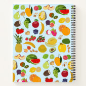 Farbiges Fruchtmuster Rezept Leere Kochbuch Notizblock (Rückseite)