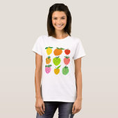 Farbiges Fruchtmuster T-Shirt (Vorne ganz)