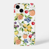 Farbiges Fruchtmuster Zitrusfrüchte iPhone Hülle (Rückseite)