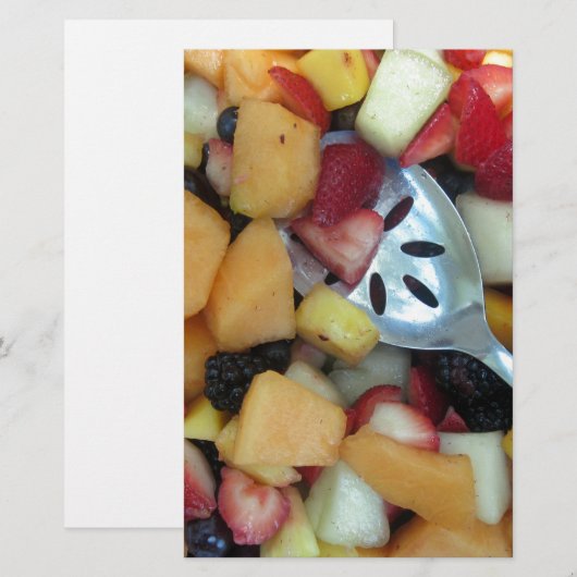 Farbiges Fruchtsortiment Briefpapier (Vorne/Hinten)