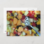 Farbiges Fruchtsortiment Postkarte (Vorne/Hinten)