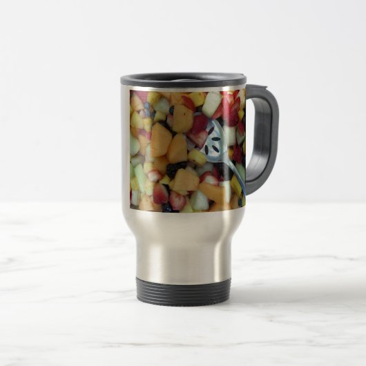 Farbiges Fruchtsortiment Reisebecher (VorderseiteRechts)