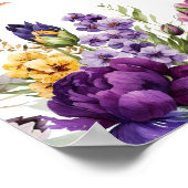 Farbiges Frühling Brautparty Begrüßungspapier Poster (Ecke)