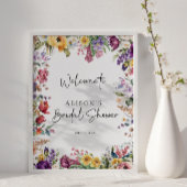 Farbiges Frühling Brautparty Begrüßungspapier Poster