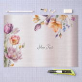 Farbiges Frühlingsblumenpapier Seidenpapier (Handwerk)