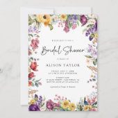 Farbiges Frühlingsfloral Brautparty Einladung (Vorderseite)