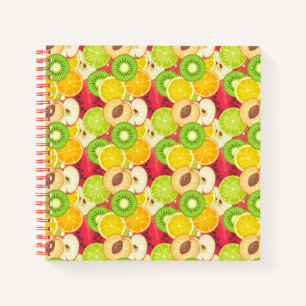 Farbiges Fun Frucht Muster Notizbuch