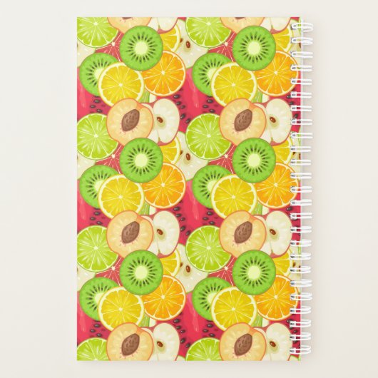 Farbiges Fun Frucht Muster Planer (Rückseite)