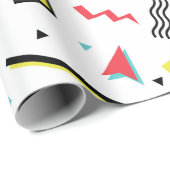 Farbiges Fun Memphis Muster Geschenkpapier (Rolleneckpunkt)