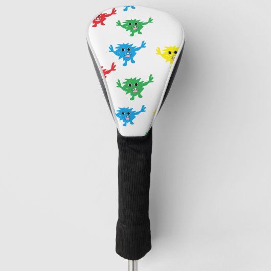 farbiges Fuzzy-Monster Golf Headcover (Vorderseite)