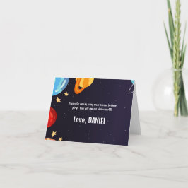 Farbiges Galaxie-Party Dankeskarte