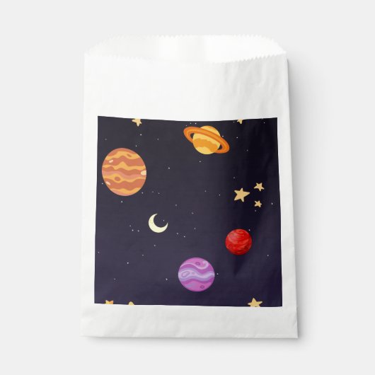 Farbiges Galaxie-Party Geschenktütchen (Vorderseite)