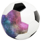 Farbiges Galaxiemuster Fußball (Dreiviertel)