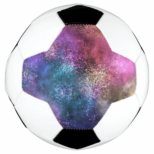 Farbiges Galaxiemuster Fußball (Vorderseite)