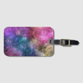 Farbiges Galaxiemuster Gepäckanhänger (Vorderseite (Horizontal))