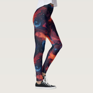 Farbiges Galaxiemuster Leggings