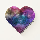 Farbiges Galaxiemuster Notizblock (Rückseite)