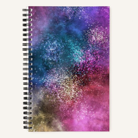 Farbiges Galaxiemuster Notizblock (Vorderseite)