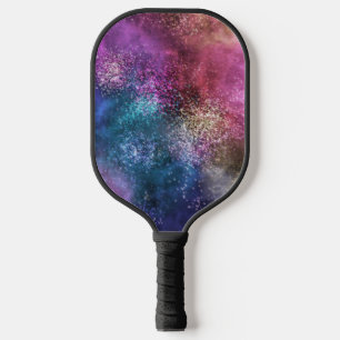 Farbiges Galaxiemuster Pickleball Schläger