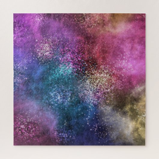 Farbiges Galaxiemuster Puzzle (Vertikal)