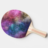Farbiges Galaxiemuster Tischtennis Schläger (Seitenansicht)