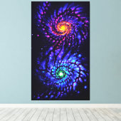 Farbiges Galaxienposter Leinwanddruck (Insitu (Holzboden))